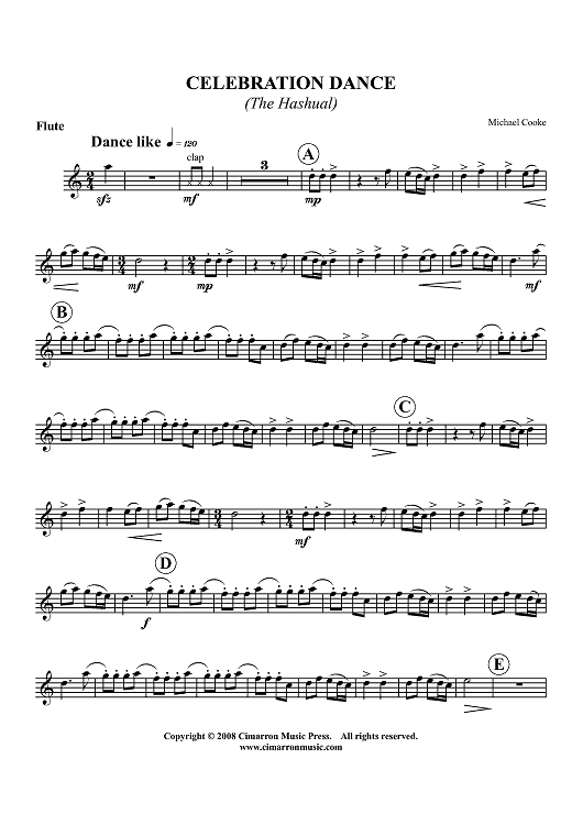 Celebration Dance (The Hashual) - Flute