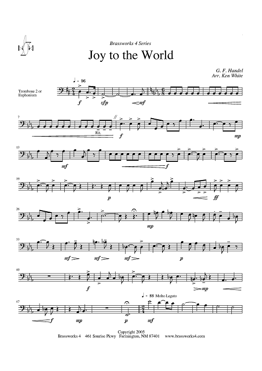 Joy to the World - Trombone 2 or Euphonium BC
