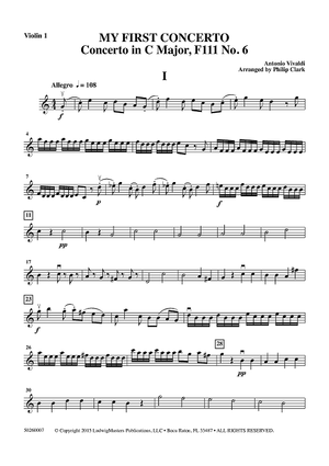 My First Concerto - Concerto in C Major, F111 No. 6 - Violin 1