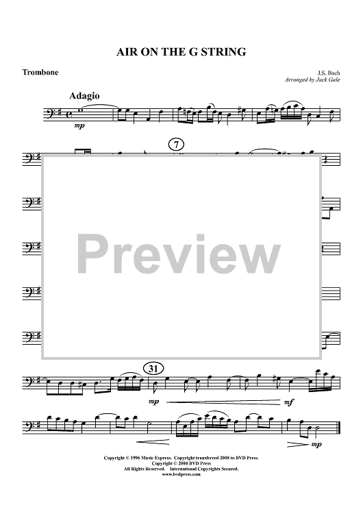 Air on the G String - Trombone