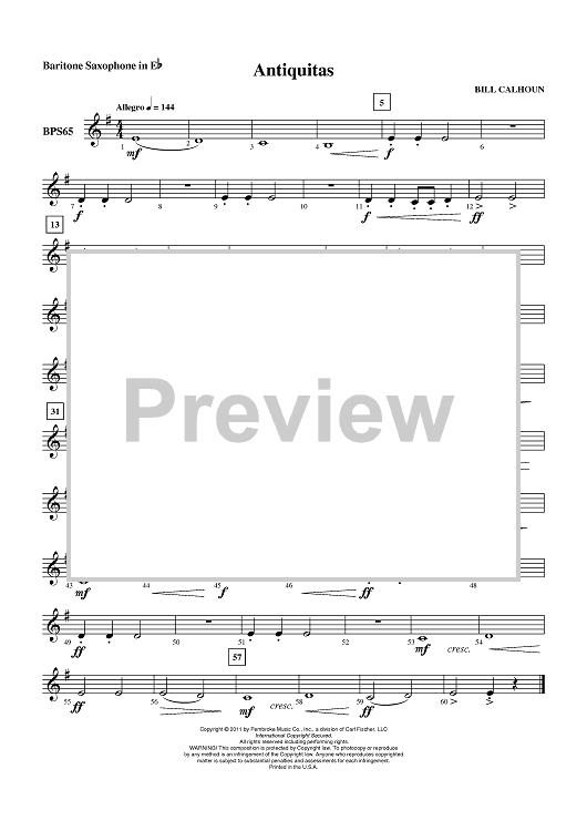 Antiquitas - Baritone Sax