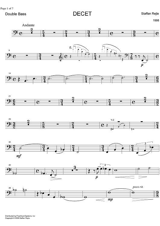 Decet - Double Bass