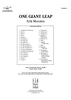 One Giant Leap - Score Cover