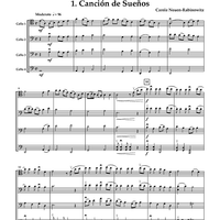 Suite Hispaniola for Cello Quartet - Score
