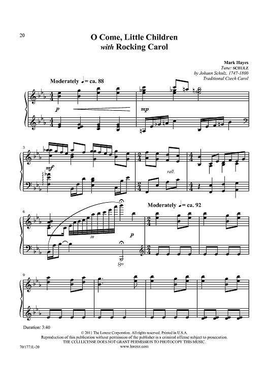 O Come, Little Children  with Rocking Carol