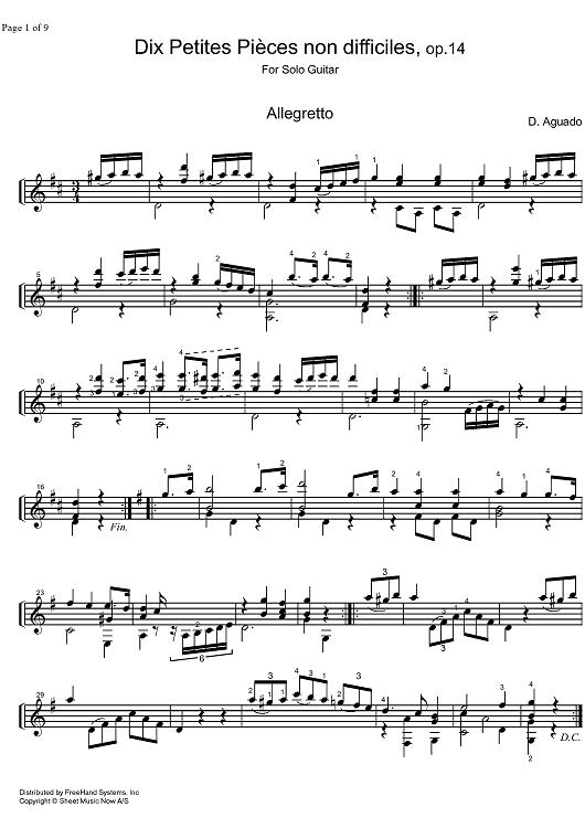 Dix Petites Pièces non difficiles Op.14