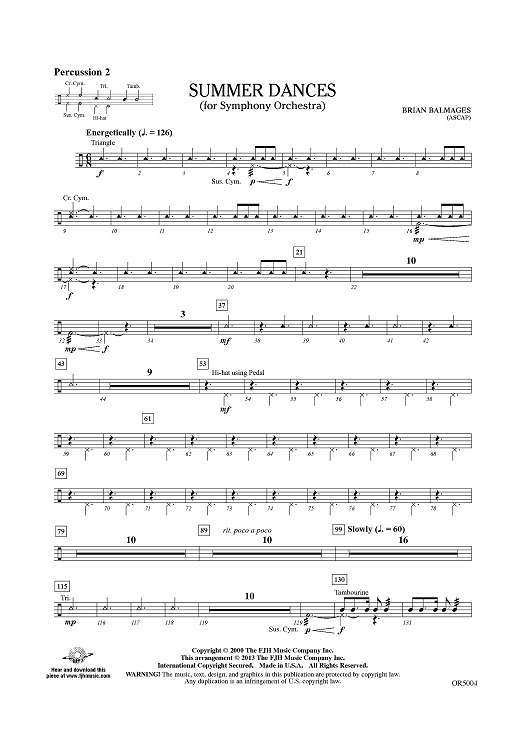 Summer Dances - Percussion 2