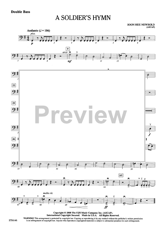 A Soldier's Hymn - Double Bass