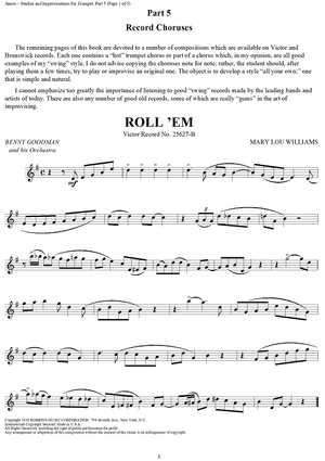 Studies and Improvisations for Trumpet: Part V