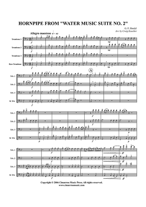 Hornpipe from "Water Music Suite No. 2" - Score