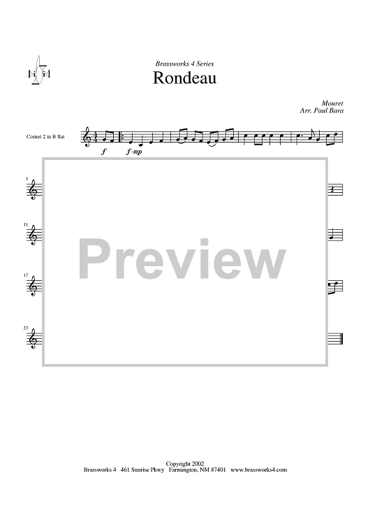 Rondeau - Cornet 2/Trumpet 2