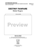 Destiny Fanfare - Score