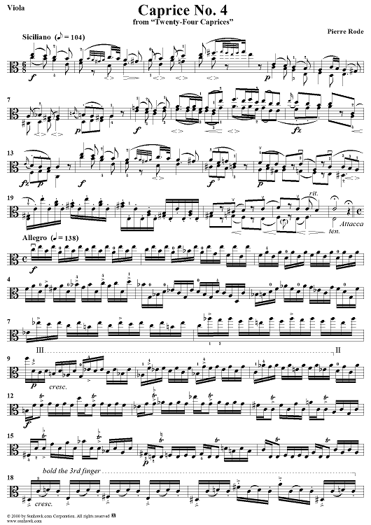 Caprice No. 4 from "Twenty-Four Caprices"