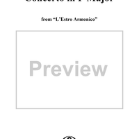 Concerto in F Major    - from "L'Estro Armonico" - Op. 3/7  (RV567) - Bass