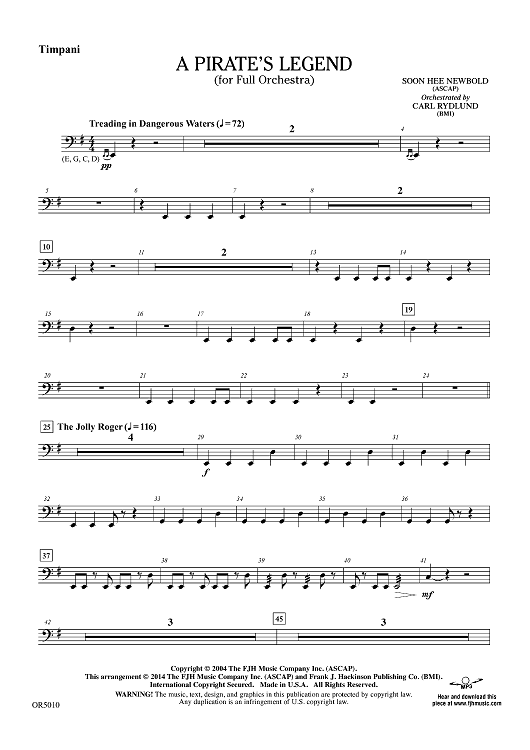 A Pirate's Legend - Timpani