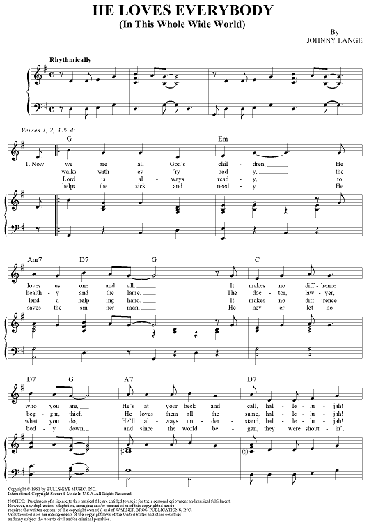 He Loves Everybody (In This Whole Wide World)