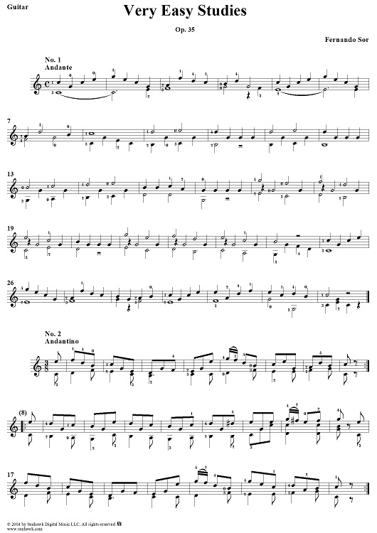 Very Easy Studies, Op. 35