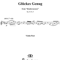 Kinderszehen, Op. 15, No. 05, "Glückes genug" (contentedness), - Violin