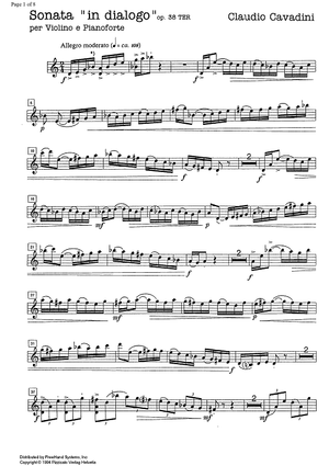 Sonata in dialogo Op.38 - Violin