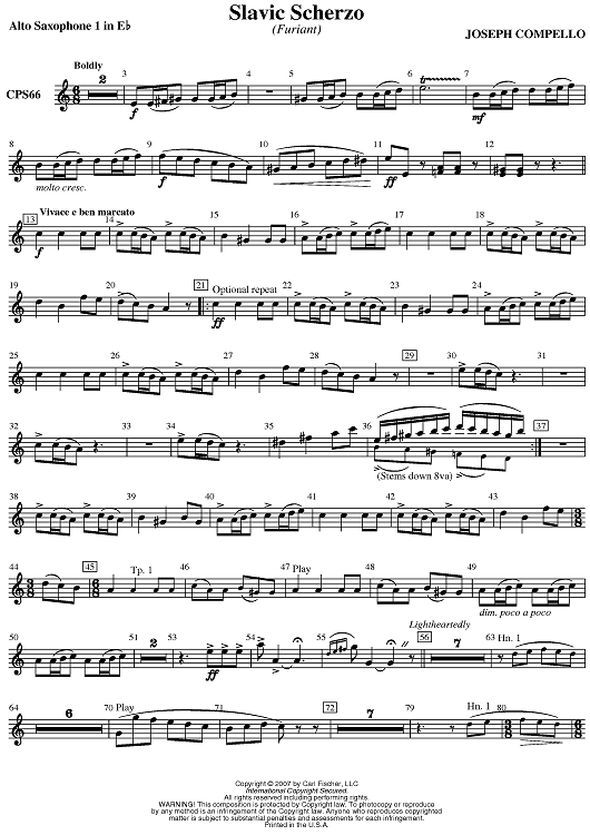 Slavic Scherzo - Alto Sax 1