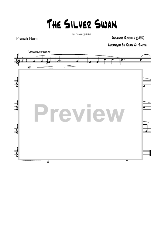 The Silver Swan - French Horn