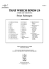 That Which Binds Us (Theme and Variations) - Score