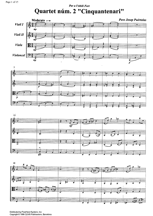 String quartet No. 2 - Score