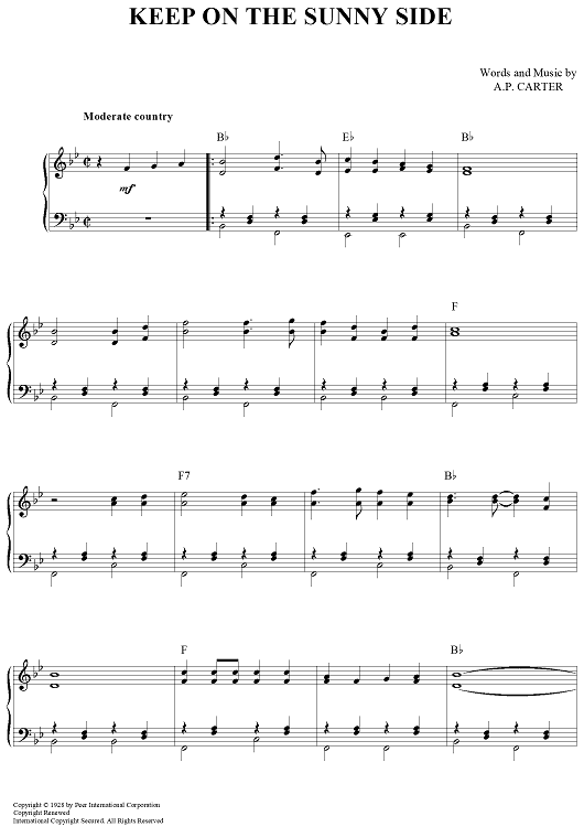 Keep On The Sunny Side