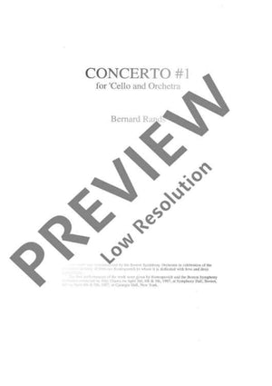 Concerto no. 1 - Full Score