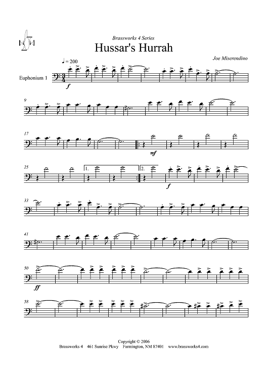 Hussar's Hurrah - Euphonium 1 BC