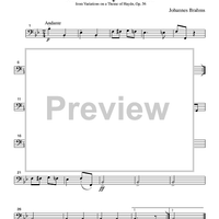 St. Anthony Chorale - from Variations on a Theme of Haydn, Op. 56 - Part 3 Cello or Bassoon