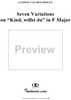 Seven Variations on "Kind, willst du" in F Major, WoO 75