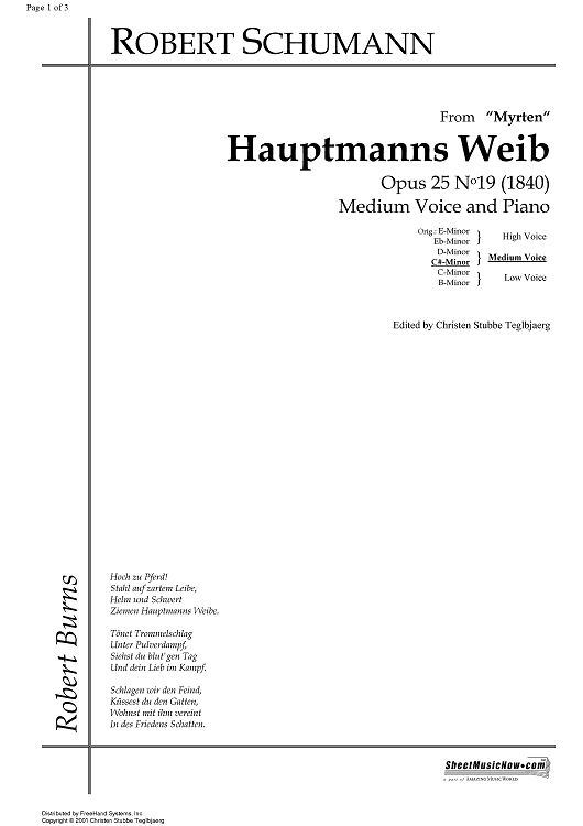 Hauptmanns Weib Op.25 No.19