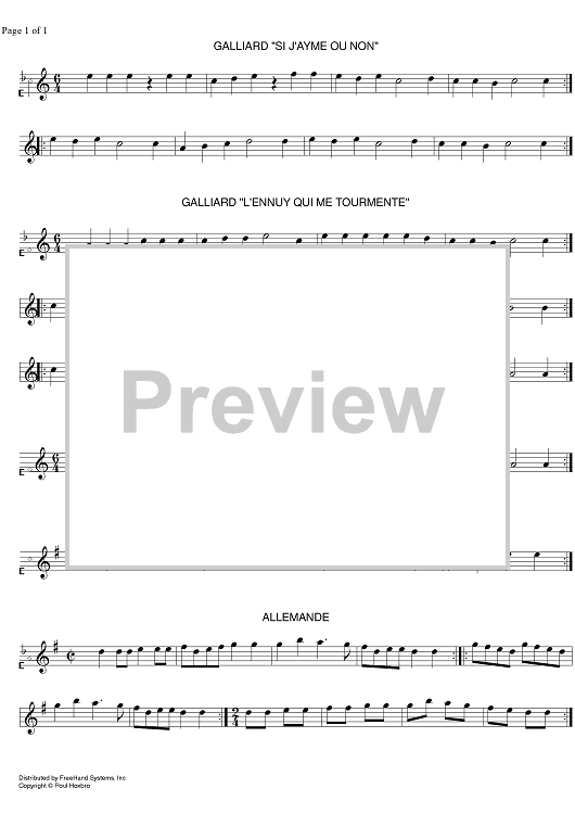 30 Dances from Thoinot Arbeaus Dancing School - Galliard