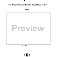 Music for the Royal Fireworks, No. 4: La Réjouissance - Score