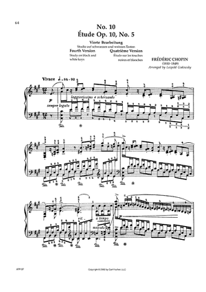 No. 10 - Étude Op. 10, No. 5 (Fourth Version)