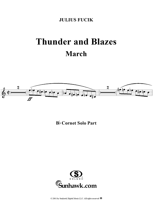 Thunder and Blazes March (Entry of the Gladiators) - Solo Cornet