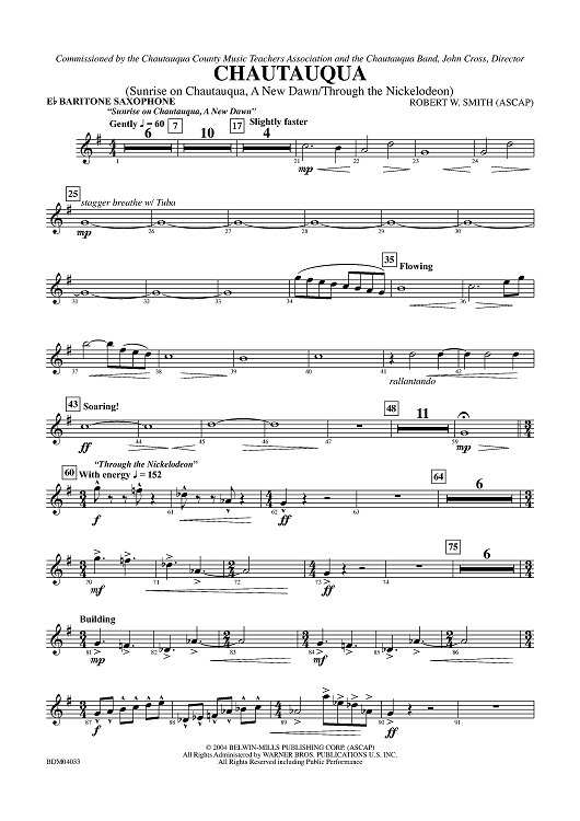 Chautauqua - Baritone Saxophone