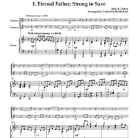 Anthems of America for Two Violins and Piano - Piano