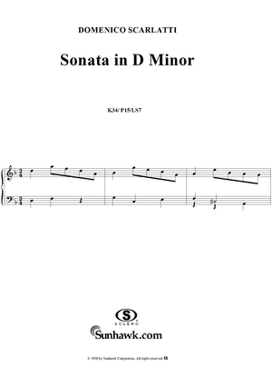 Sonata in D minor    (K34/P15/LS7)