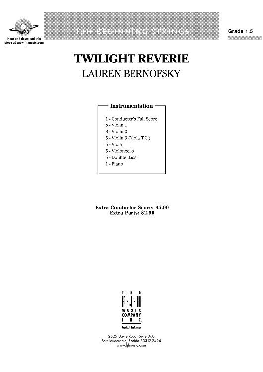 Twilight Reverie - Score