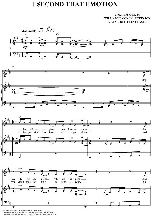 I Second That Emotion