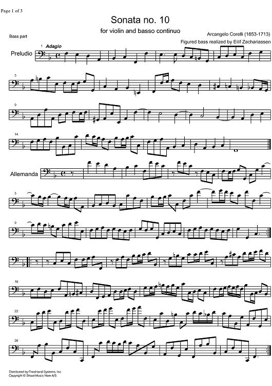 Sonata No.10 - Bass