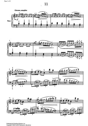 Etude No.11 C Major from 13 Estudis - Piano