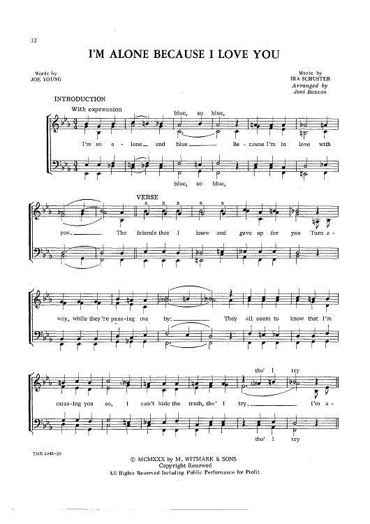 I'm Alone Because I Love You