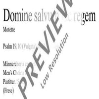 Domine salvum fac regem - Choral Score