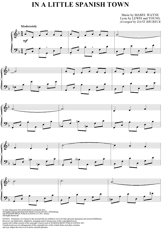 In a Little Spanish Town