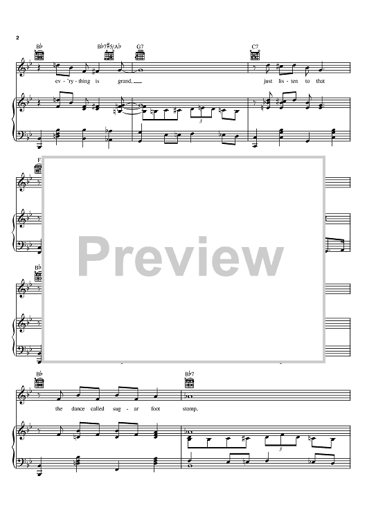 Sugar Foot Stomp" Sheet Music by Fletcher Henderson for Piano/Vocal