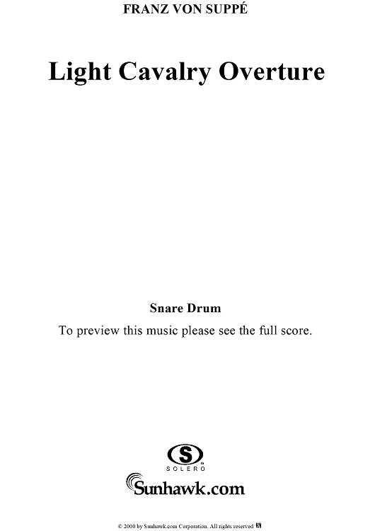 Light Cavalry Overture - Snare Drum