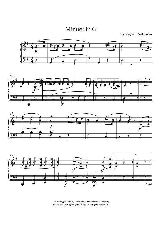 Minuet in G, Op. 10, No. 2